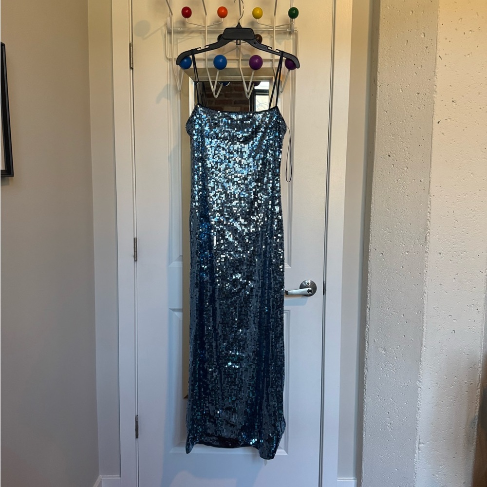 NWT Reformation Elise Knit Dress Blue - Size XL